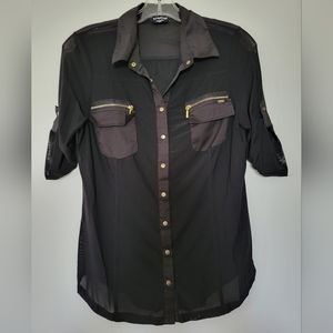 Bebe black blouse
